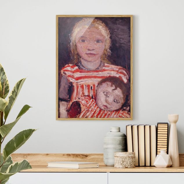 Wanddeko Wohnzimmer Paula Modersohn-Becker - Mädchen mit Puppe