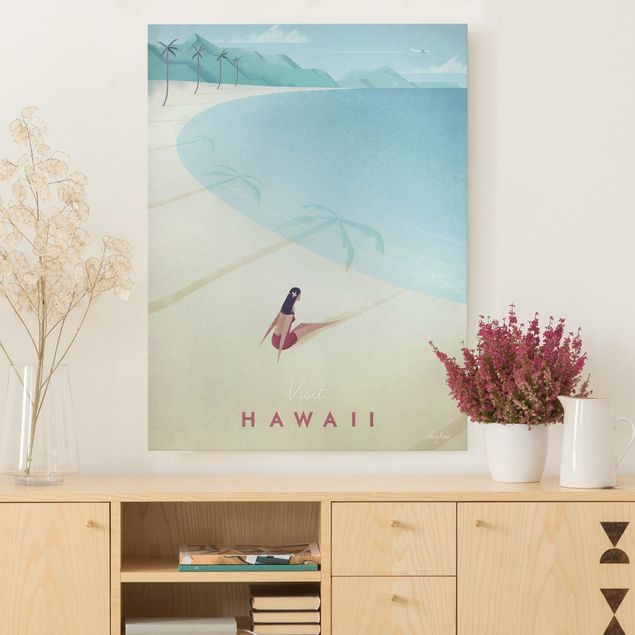 Wanddeko beige Reiseposter - Hawaii
