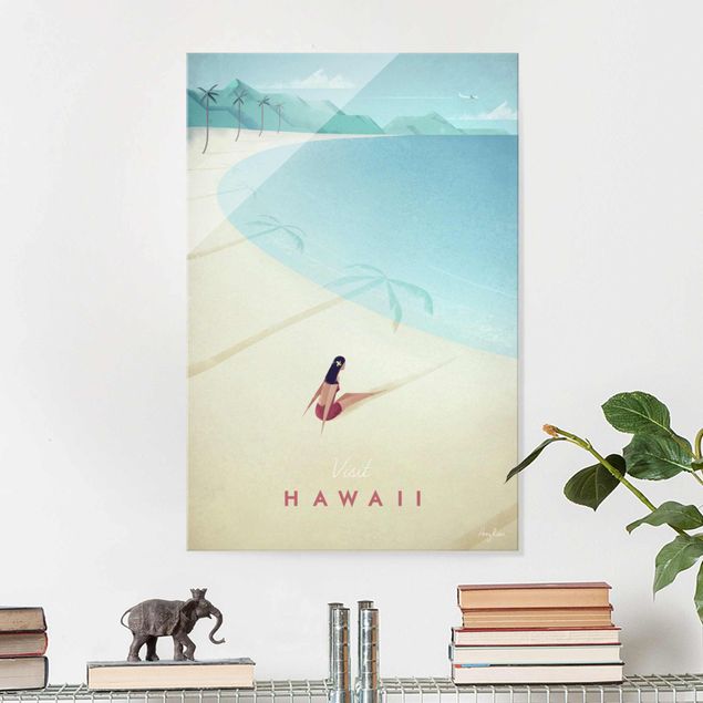 Wanddeko beige Reiseposter - Hawaii