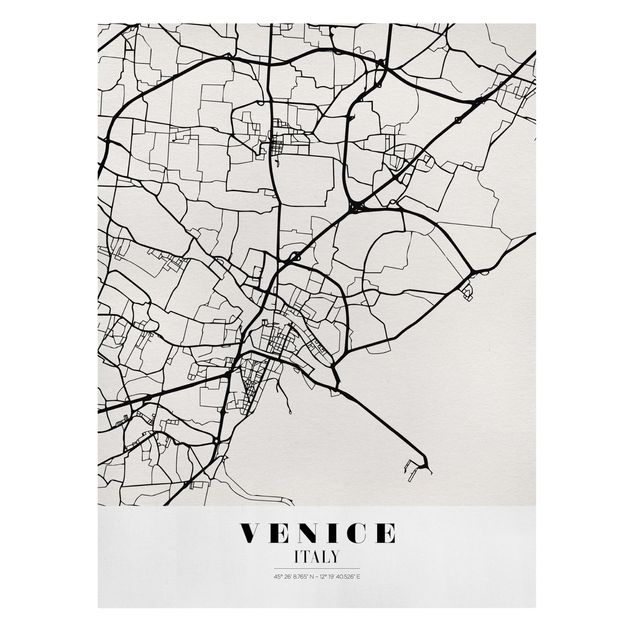 Leinwand Italien Stadtplan Venice - Klassik