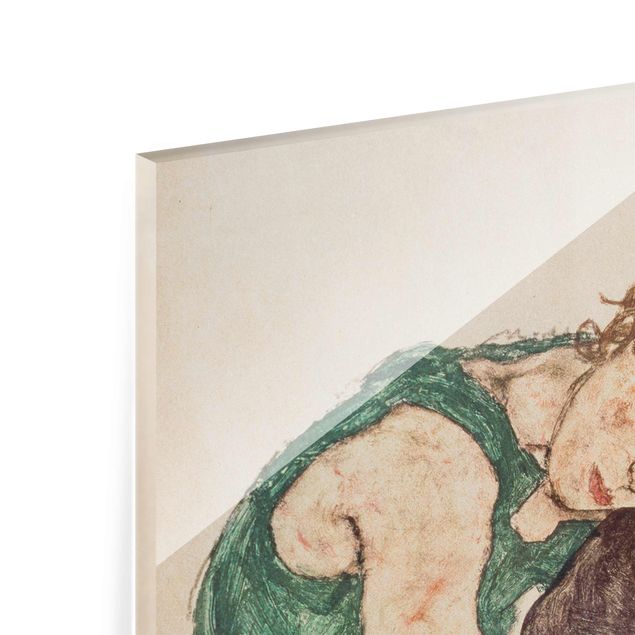 Wanddeko Büro Egon Schiele - Sitzende Frau mit hochgezogenem Knie