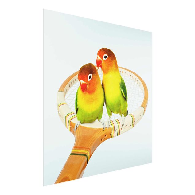 Wanddeko Esszimmer Tennis mit Vögeln