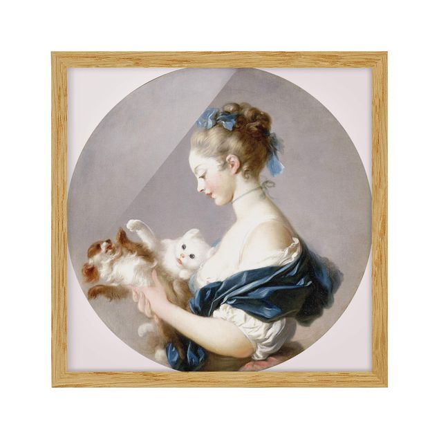 Wanddeko Esszimmer Jean Honoré Fragonard - Mädchen mit Hund