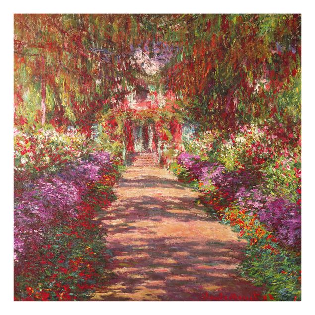 Wanddeko Esszimmer Claude Monet - Weg in Monets Garten in Giverny