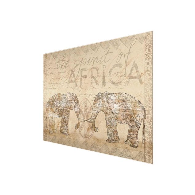 Wanddeko Büro Vintage Collage - Spirit of Africa