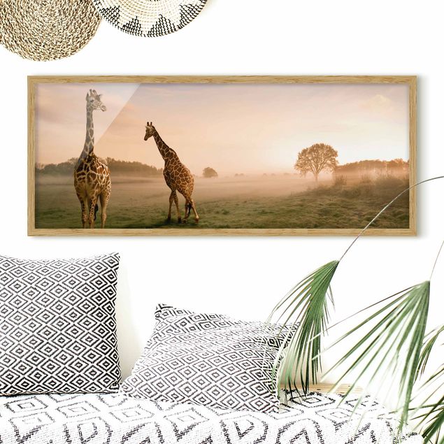 Wanddeko Wohnzimmer Surreal Giraffes