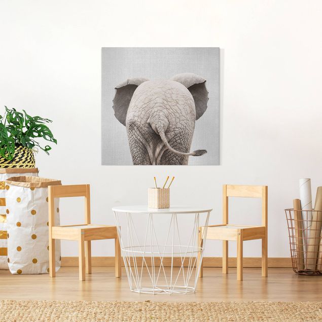 Wandbilder Elefanten Baby Elefant von hinten