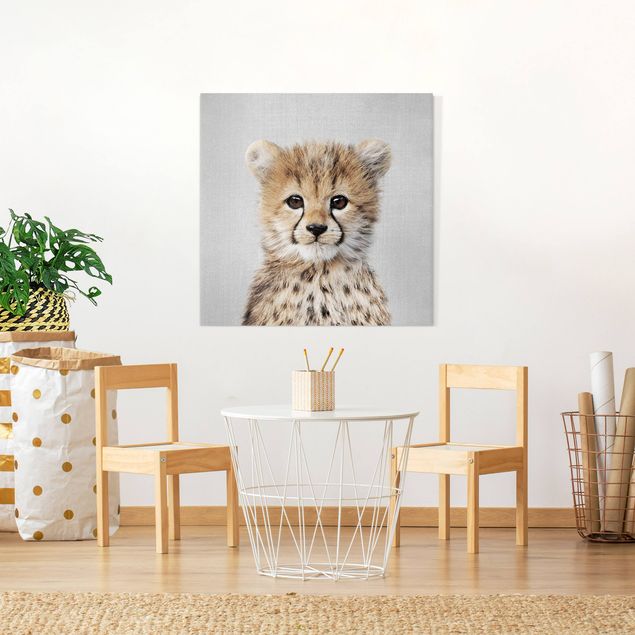 Wanddeko Wohnzimmer Baby Gepard Gino