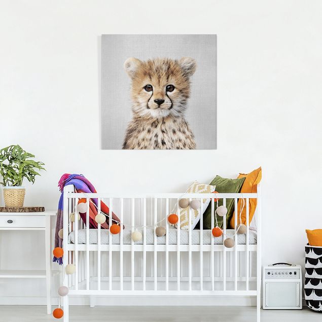 Wanddeko Schlafzimmer Baby Gepard Gino