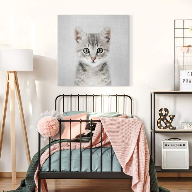 Wanddeko Wohnzimmer Baby Katze Killi