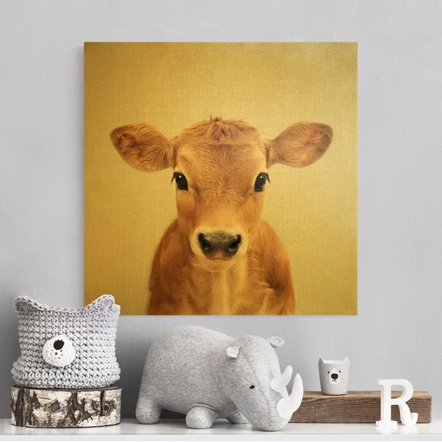 Wanddeko Büro Baby Kuh Kira