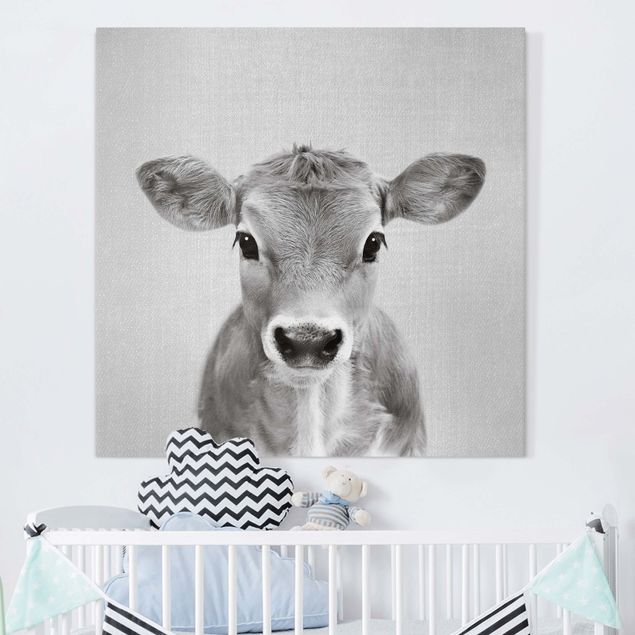 Deko Kinderzimmer Baby Kuh Kira Schwarz Weiß