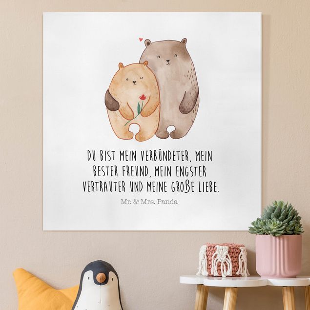 Wandbilder Bären Mr. & Mrs. Panda - Bär - Große Liebe
