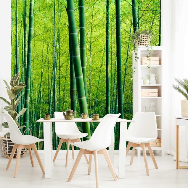 Wanddeko Botanik Bambuswald