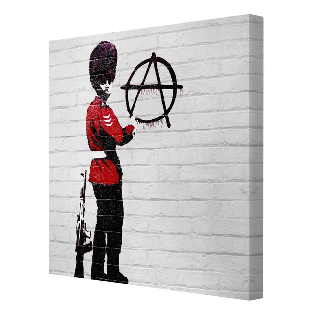 Wanddeko über Sofa Anarchist Soldier - Brandalised ft. Graffiti by Banksy