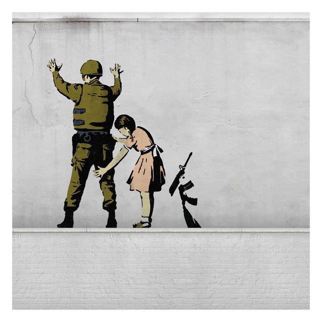 Wanddeko Jugendzimmer Soldat und Mädchen - Brandalised ft. Graffiti by Banksy