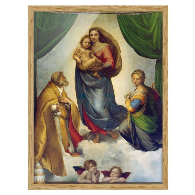 Wanddeko Schlafzimmer Raffael - Die Sixtinische Madonna