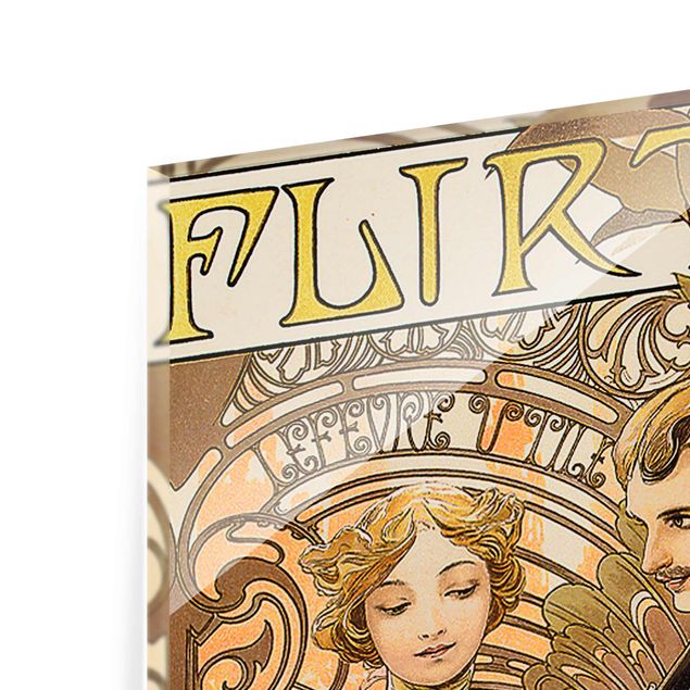 Wanddeko Büro Alfons Mucha - Werbeplakat für Flirt Biscuits