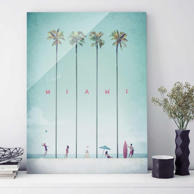 Wanddeko Schlafzimmer Reiseposter - Miami