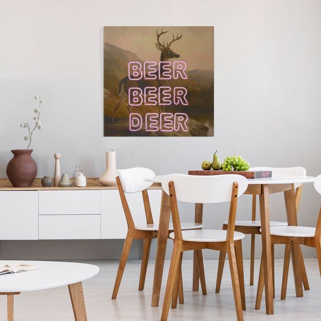 Wanddeko Wohnzimmer Beer Beer Deer