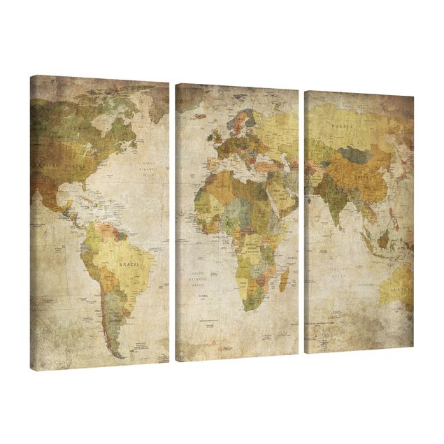 Wanddeko Esszimmer Weltkarte