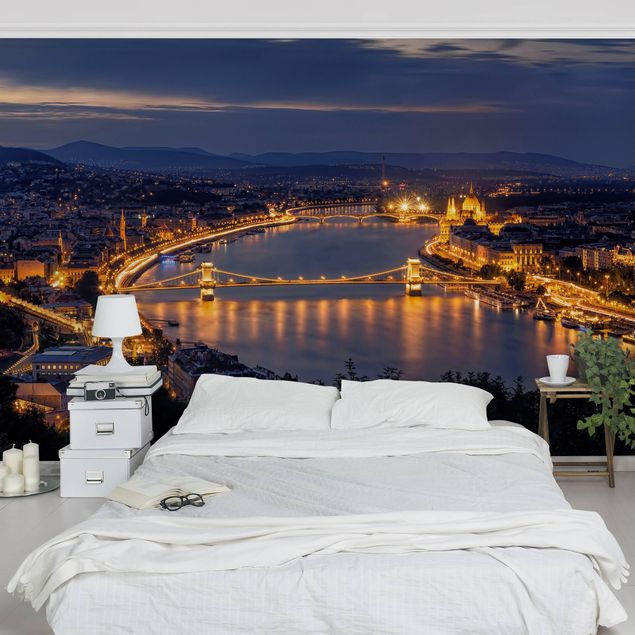 Wanddeko Wohnzimmer Blick über Budapest