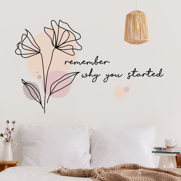 Wanddeko Schlafzimmer Blume - Remember why you started
