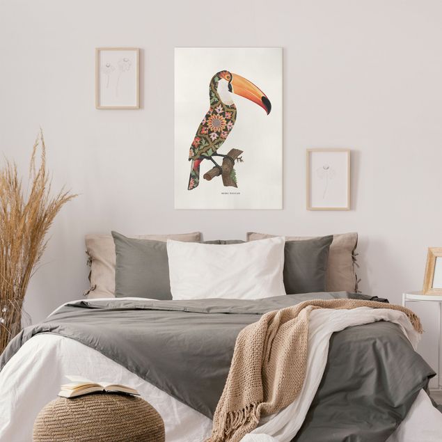 Wanddeko Schlafzimmer Boho Vogel - Tukan