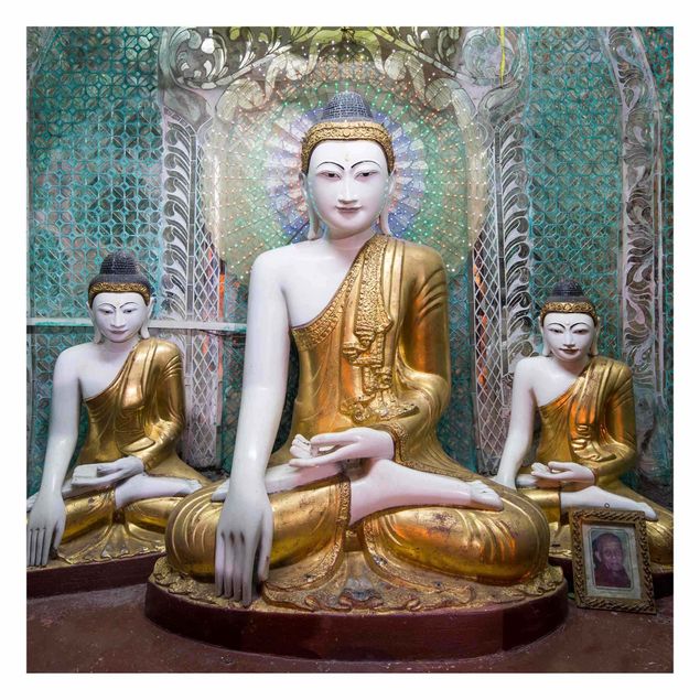 Wanddeko Büro Buddha Statuen