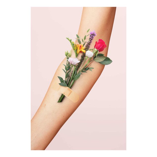 Wanddeko Flur Arm mit Blumen