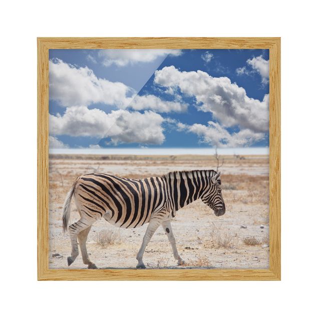 Wanddeko Esszimmer Zebra in der Savanne
