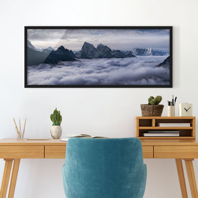 Wanddeko Wohnzimmer Wolkenmeer im Himalaya