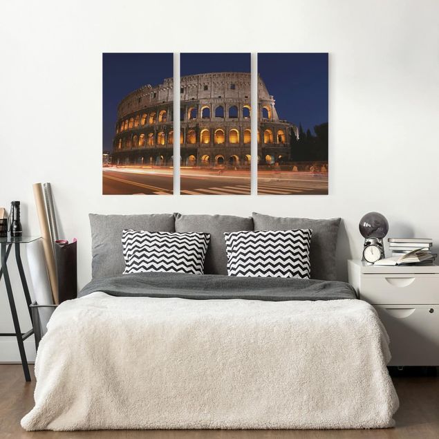 Wanddeko Schlafzimmer Colosseum in Rom bei Nacht
