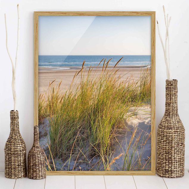Strandbilder mit Rahmen Stranddüne am Meer