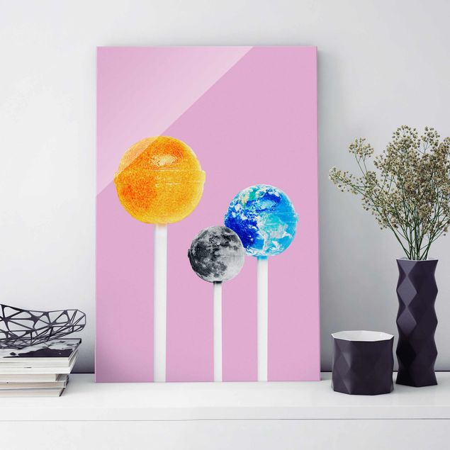 Loose Bilder Lollipops mit Planeten