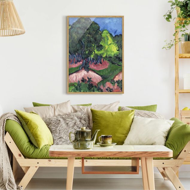 Wanddeko Flur Ernst Ludwig Kirchner - Landschaft mit Kastanienbaum