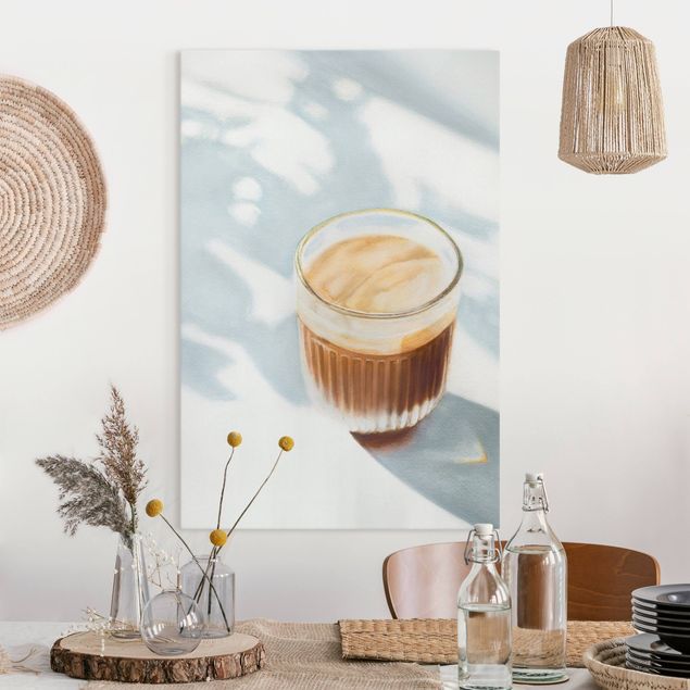 Wanddeko braun Cappuccino zum Frühstück