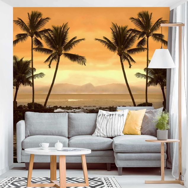 Wanddeko Wohnzimmer Caribbean Sunset I