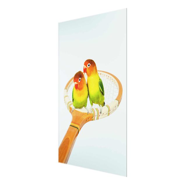 Wanddeko Esszimmer Tennis mit Vögeln