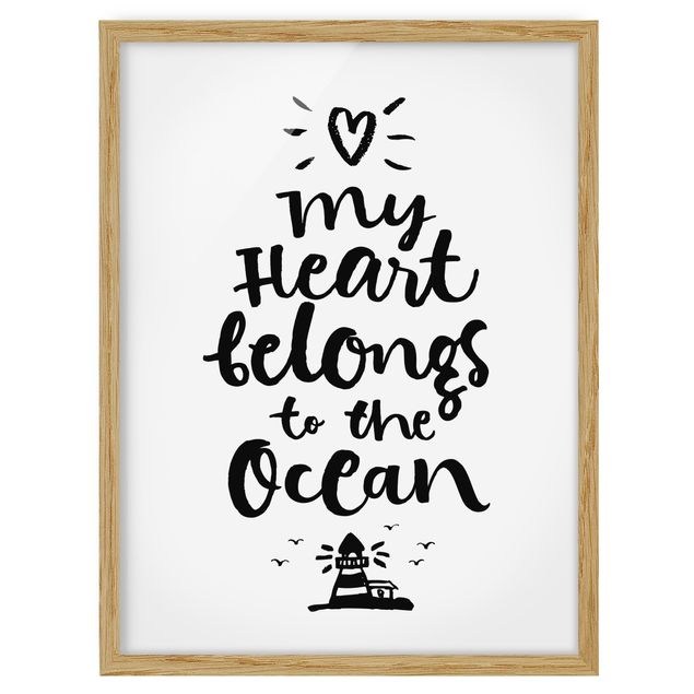 Wanddeko Esszimmer My heart belongs to the ocean