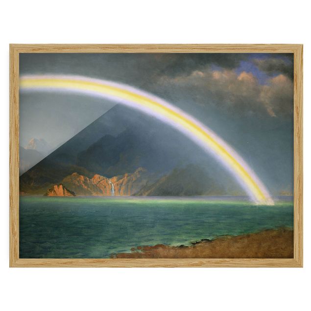 Wanddeko Esszimmer Albert Bierstadt - Regenbogen über Jenny Lake