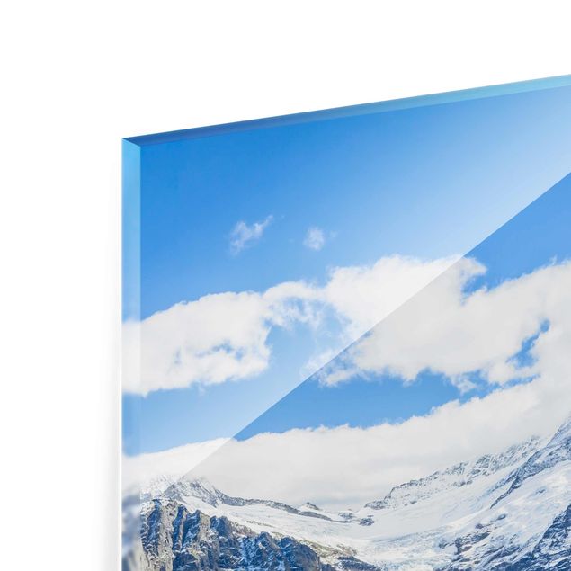 Glasbilder Berge Schweizer Alpenpanorama
