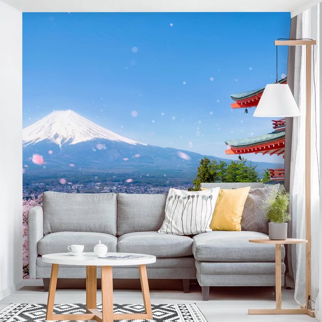 Wanddeko Schlafzimmer Chureito Pagode und Fuji
