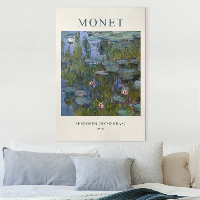 Wanddeko blau Claude Monet - Seerosen (Nympheas) - Museumsedition