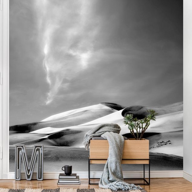 Wanddeko Wohnzimmer Colorado Dünen Schwarz-Weiß