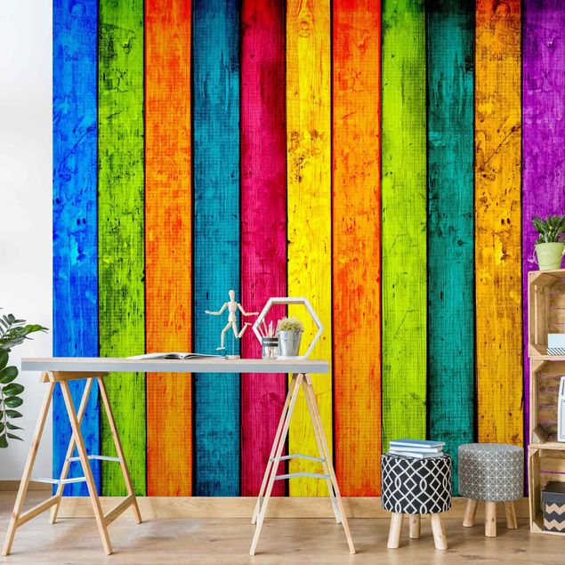Wanddeko Babyzimmer Colourful Palisade
