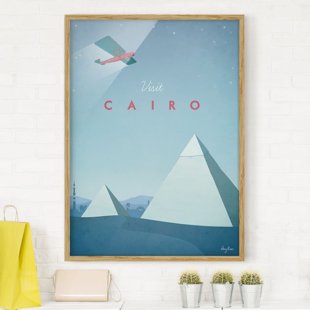 Wanddeko blau Reiseposter - Cairo