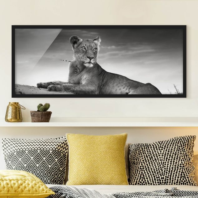 Wanddeko Wohnzimmer Resting Lion