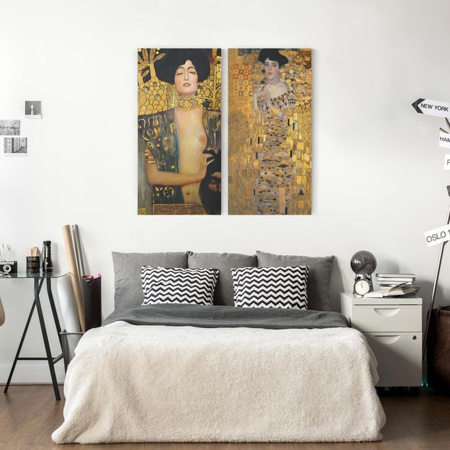 Wanddeko Wohnzimmer Gustav Klimt - Judith und Adele