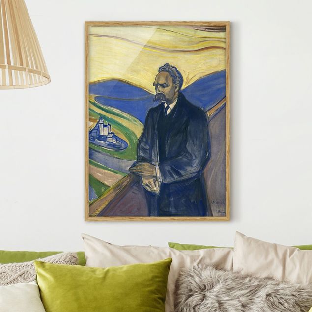Wanddeko Wohnzimmer Edvard Munch - Porträt Nietzsche